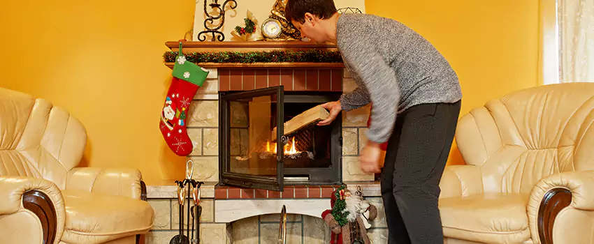Rusted Metal Fireplace Restoration in Berea, Ohio